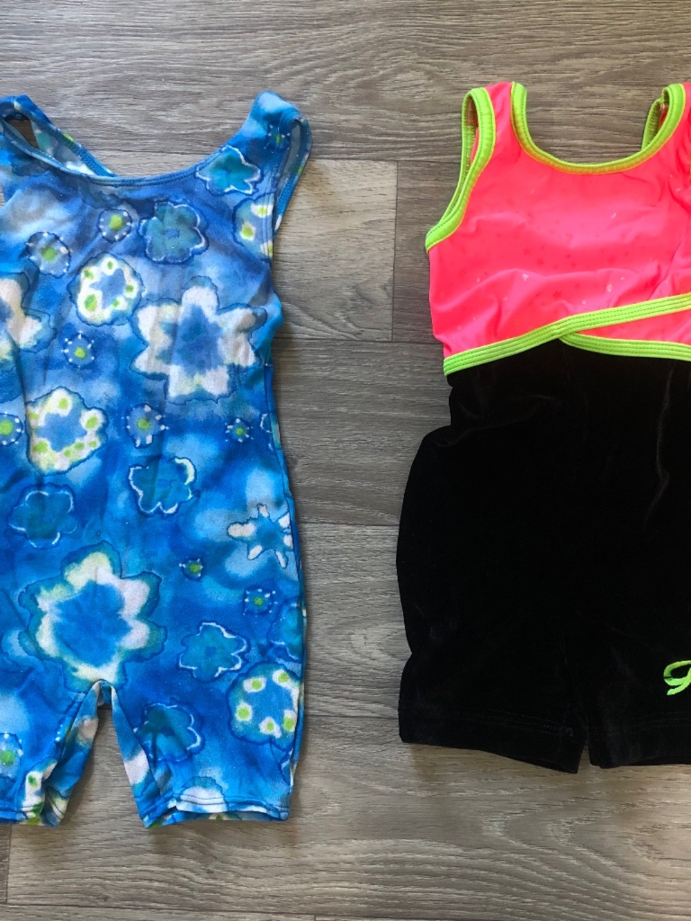 Girls Dance Leotard Short Style Fits Like 4/5 GK And Unmarked Brand Lot Of 2